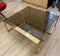 Brass and Smoked Glass Square Coffee Table, Italy 1970s 4