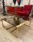 Brass and Smoked Glass Square Coffee Table, Italy 1970s 3