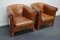 Vintage Dutch Cognac Colored Leather Club Chairs, Set of 2 2