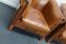 Club chair vintage in pelle color cognac, Olanda, set di 2, Immagine 14