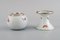 Five Parts Meissen Porcelain with Hand-Painted Floral Motifs, 20th Century, Set of 5 2
