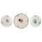 Meissen Plates in Hand-Painted Porcelain with Floral Motifs, Set of 3, Image 1