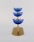 Candlestick in Brass and Mouth-Blown Art Glass by Gunnar Ander for Ystad Metall 3