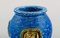 Glasierte Keramikvasen in Rimini-Blau von Aldo Londi für Bitossi 4