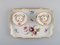 Meissen Inkwell Set in Hand-Painted Porcelain with Floral Motifs. 19th Century, Set of 3 2