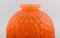 Große runde Art Deco Vasen aus orangefarbenem Kunstglas von Schneider, France, 2er Set 6
