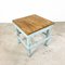 Industrial Painted Wooden Factory Side Table, Image 2