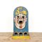 Antiker französischer Passe Boule Toss Rummelplatz Spiel Clown mit beweglichen Augen 1