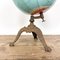 French Antique Desk Globe on Cast Iron Base by Girard Et Barrere, Paris 6