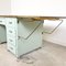 Vintage Industrial Painted Wooden Desk with Extendable Top 7