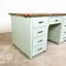 Vintage Industrial Painted Wooden Desk with Extendable Top 3
