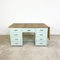 Vintage Industrial Painted Wooden Desk with Extendable Top, Image 1