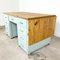 Vintage Industrial Painted Wooden Desk with Extendable Top, Image 7