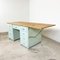 Vintage Industrial Painted Wooden Desk with Extendable Top 4