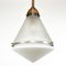 Antique Opaline and Copper Pendant Light by Peter Behrens for Siemens, 1920s 6