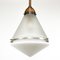 Lampe à Suspension Antique en Verre Opalin et Cuivre par Peter Behrens pour Siemens, 1920s 6