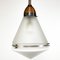 Antique Opaline and Copper Pendant Light by Peter Behrens for Siemens, 1920s 3