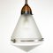 Lampada a sospensione antica in vetro opalino e rame di Peter Behrens per Siemens, anni '20, Immagine 3