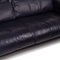 6500 Three-Seater Black Sofa by Rolf Benz 4