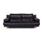 6500 Schwarzes Drei-Sitzer Sofa von Rolf Benz 1