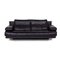 6500 Three-Seater Black Sofa by Rolf Benz 1