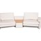 Two-Seater Cream Leather Sofa from Koinor 8