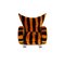 Knastente Black Tiger Print Living Room Set from Bretz, Set of 2 13