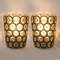 Circle Iron and Bubble Glass Sconces from Limburg, Germany, 1960s, Set of 2, Image 4