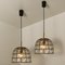 Circle Iron and Bubble Glass Chandelier from Limburg 13