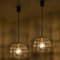Circle Iron and Bubble Glass Chandelier from Limburg 8