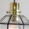 Iron and Clear Glass Pendant Lights from Glashütte, 1960s, Image 4