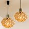 Amber Bubble Glass Pendant Lamp by Helena Tynell, 1960s, Image 2