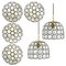 Circle Iron and Bubble Glass Sconces from Glashütte, 1960s, Set of 6, Image 1
