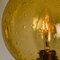 Blown Amber Glass and Brass Wall Lights from Limburg Glashütte, 1960s, Set of 2 10