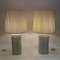 Italian Beige Ceramic Table Lamps, 1980s, Set of 2 3