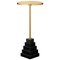 Granite and Steel Gold Top Side Table, Image 2