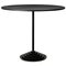 Steel Side Table with Black Marble Base 1