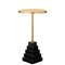 Marble and Steel Side Table with Gold Top 5