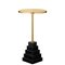 Granite and Steel Side Table with Gold Top 2