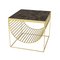 Brown Marble and Gold Steel Side Table 2
