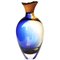 Blue and Amber Sculpted Blown Glass Vase by Pia Wüstenberg for Forma 1