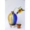 Blue and Amber Sculpted Blown Glass Vase by Pia Wüstenberg for Forma 5