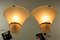 Vintage Handgeblasene Wandlampen mit Bemalten Glasschirmen von Doria Leuchten, 2er Set 2