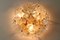 Vintage Deckenlampe aus Messing & Glas in Blumen-Optik von Ernst Palme für Palwa 4