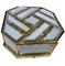 Mid-Century Modern Italian Brass and Glass Ceiling Lamp, 1970s, Image 1