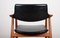 Chaise de Bureau, Modèle 43, en Teck et en Skaï Noir par Erik Kirkegaard pour Hong Stolfabrik, Danemark, 1960s 12