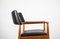 Chaise de Bureau, Modèle 43, en Teck et en Skaï Noir par Erik Kirkegaard pour Hong Stolfabrik, Danemark, 1960s 27