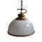 Mid-Century Brass & Milk Glass Pendant Lamp 1
