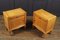 Vintage French Art Deco Cherrywood Bedside Cabinets, Set of 2 8