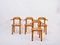 Mid-Century Modern Scandinavian Rustic Dining Chairs, Set of 4, Image 1